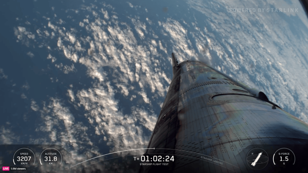 这次没有空中爆炸！1个小时飞越半个地球，马斯克星舰终于成功了，现场欢呼声、鼓掌声响成一片