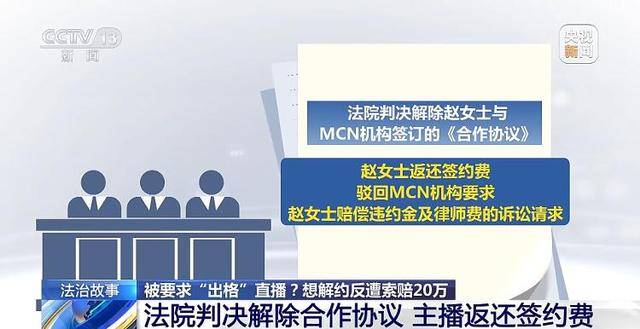 法治在线丨主播拒“擦边”博流量与MCN机构起纷争 法院这样判→