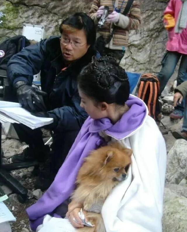 刘亦菲晒与新狗狗合照，穿白衬衫戴墨镜清爽出游