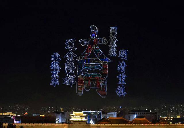 大同古城8000架无人机升空上演科技光影盛宴